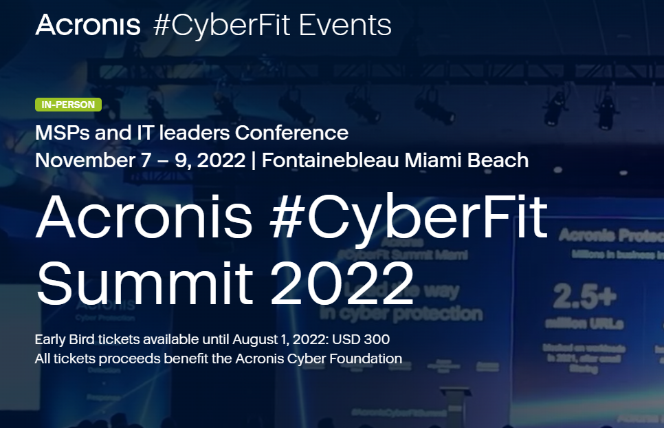 Acronis CyberFit MSP Conference