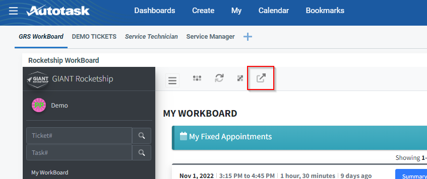Why does Rocketship WorkBoard refresh automatically in Autotask Giant Rocketship | Autotask