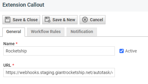 Create Autotask Ticket Callout Webhook Giant Rocketship | Autotask