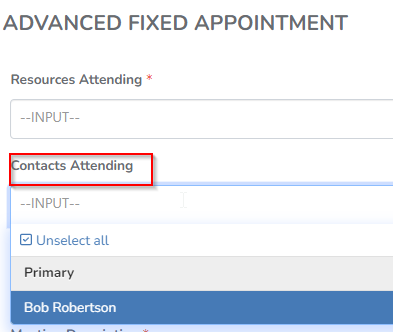 Created a Fixed Appointment without a Calendar Invite Giant Rocketship | Autotask
